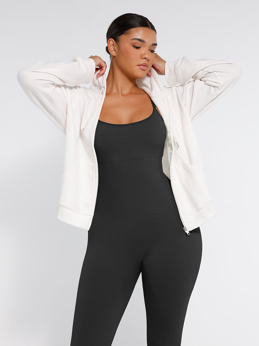 High Stretchy Seamless Sling Tummy Control Jumpsuit Removable cup pads — view 23