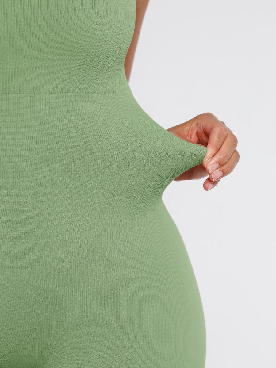 High Stretchy Seamless Sling Tummy Control Jumpsuit Removable cup pads — view 6