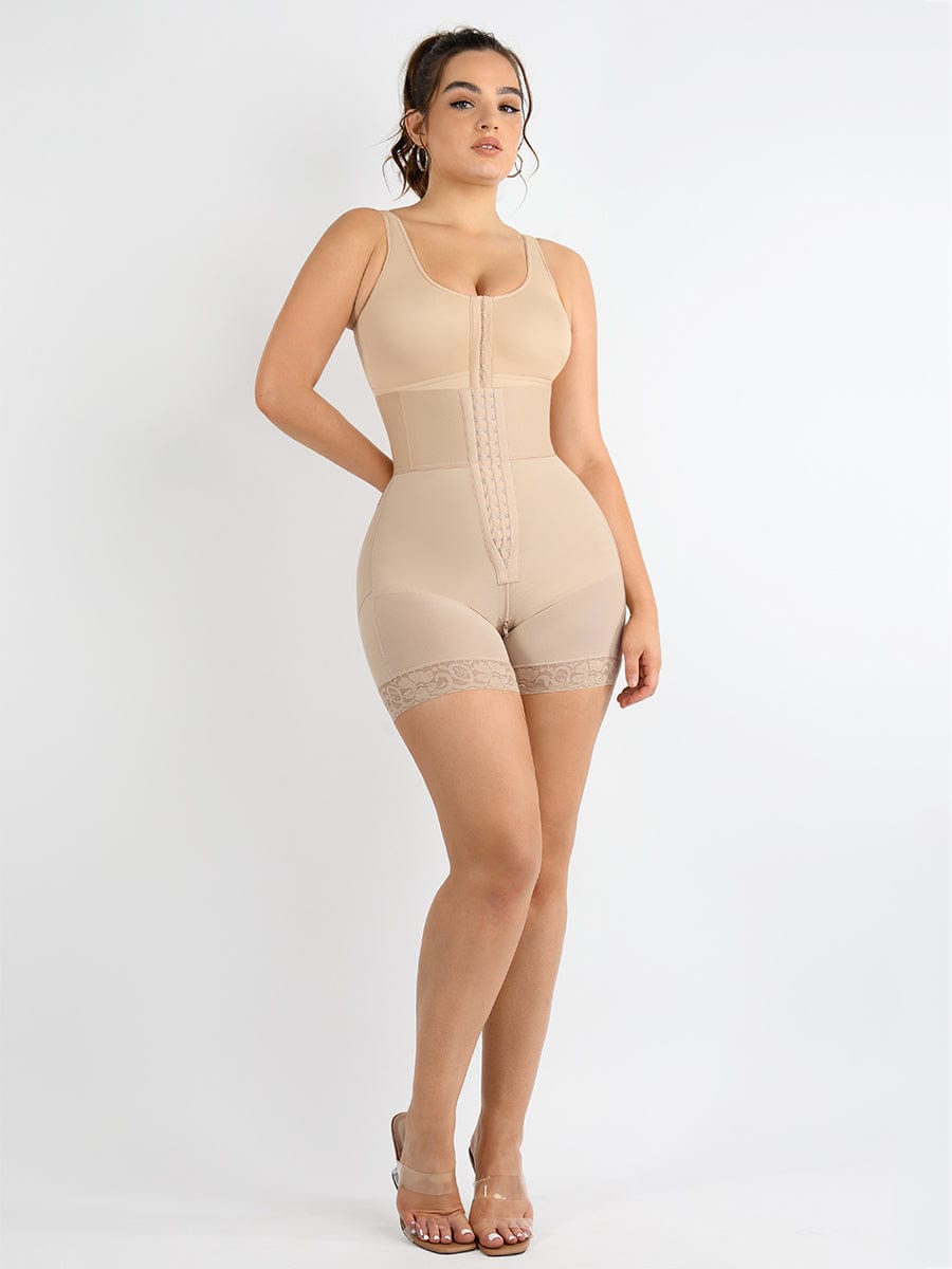 3-bones Triple-breasted High-waisted Elastic Body Butt Lifter — view 30