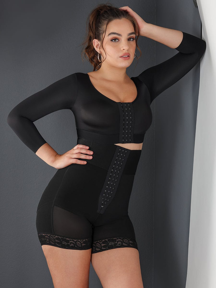 3-bones Triple-breasted High-waisted Elastic Body Butt Lifter — view 7