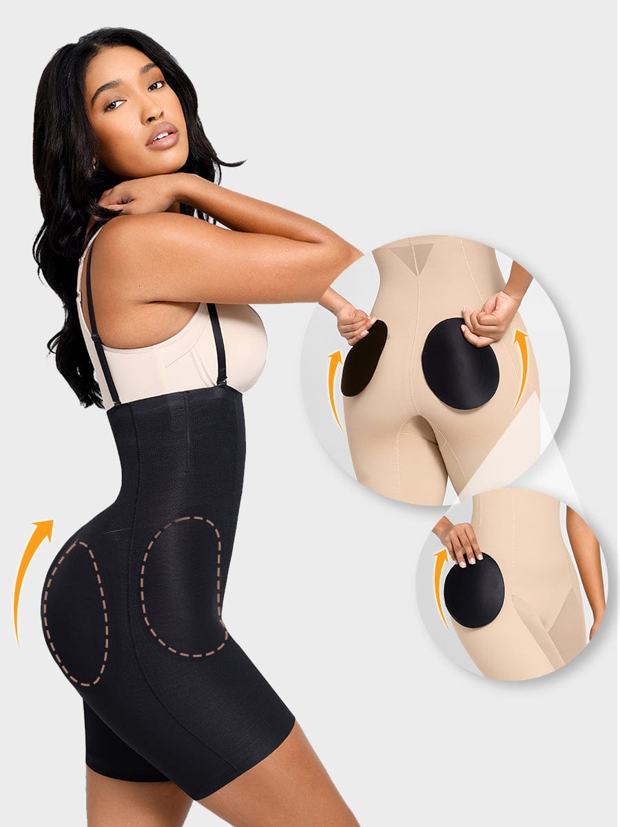 3 IN 1 High Waist Tummy Control Padded Hips And Butt Seamless Shaper — view 1