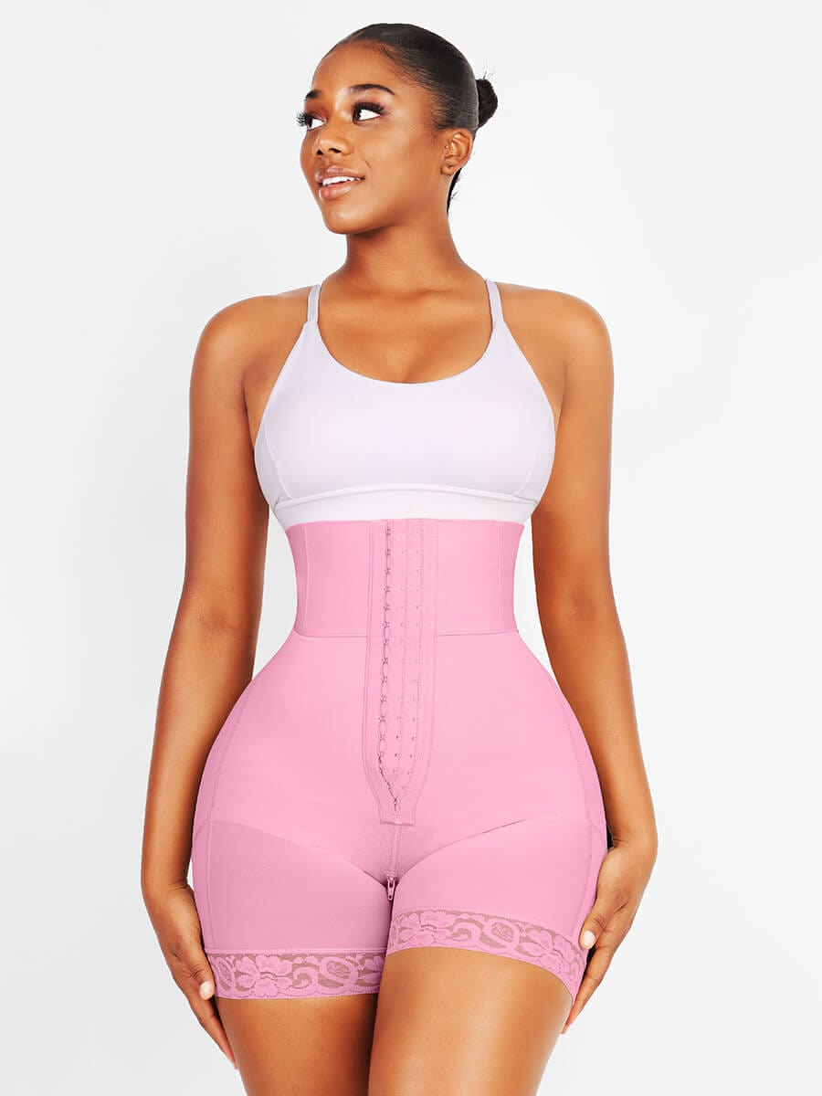 3-bones Triple-breasted High-waisted Elastic Body Butt Lifter — view 9