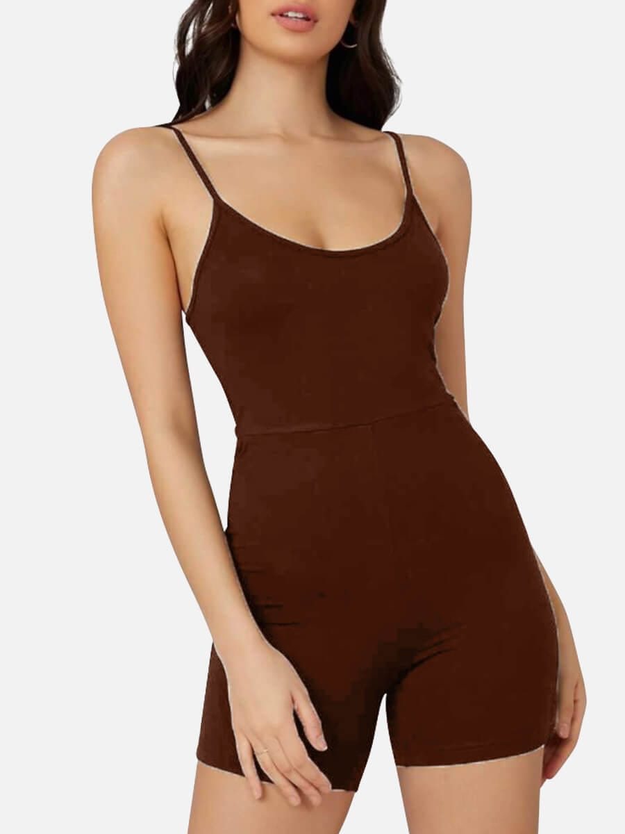 Mid-Thigh Fitness & Shaping Breathable Romper — view 15