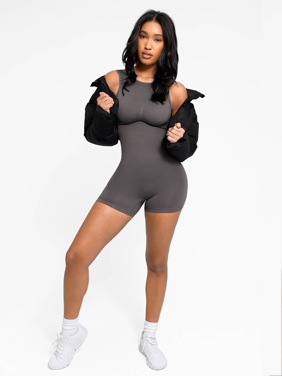 Round Neck Seamless Sexy U Back Shape Shapewear with Removable Cups — view 17