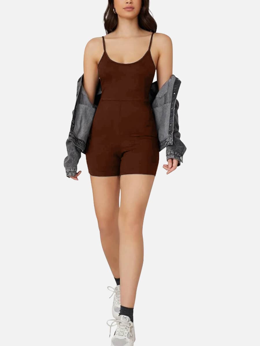 Mid-Thigh Fitness & Shaping Breathable Romper — view 12