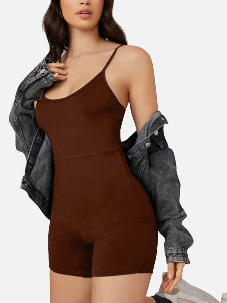 Mid-Thigh Fitness & Shaping Breathable Romper — view 10
