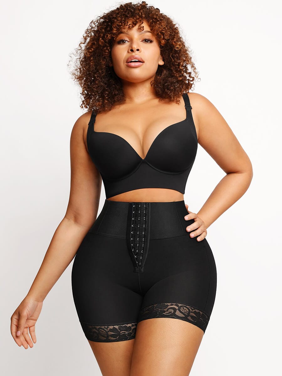 Butt Lifter Tummy Control Middle Waisted Mid Thigh Shaper Shorts — view 9