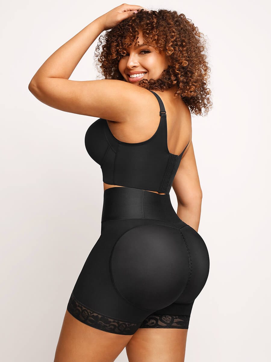 Butt Lifter Tummy Control Middle Waisted Mid Thigh Shaper Shorts — view 11