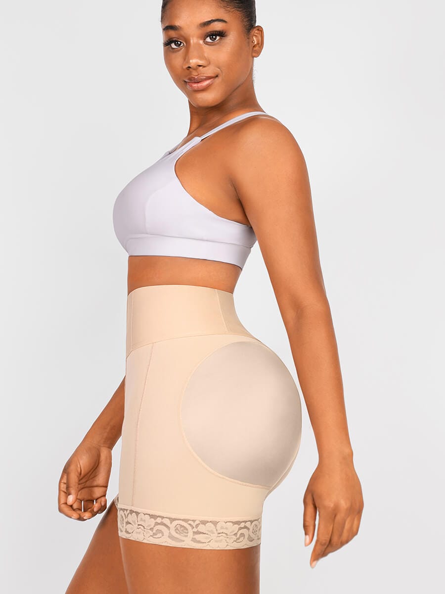 Butt Lifter Tummy Control Middle Waisted Mid Thigh Shaper Shorts — view 19