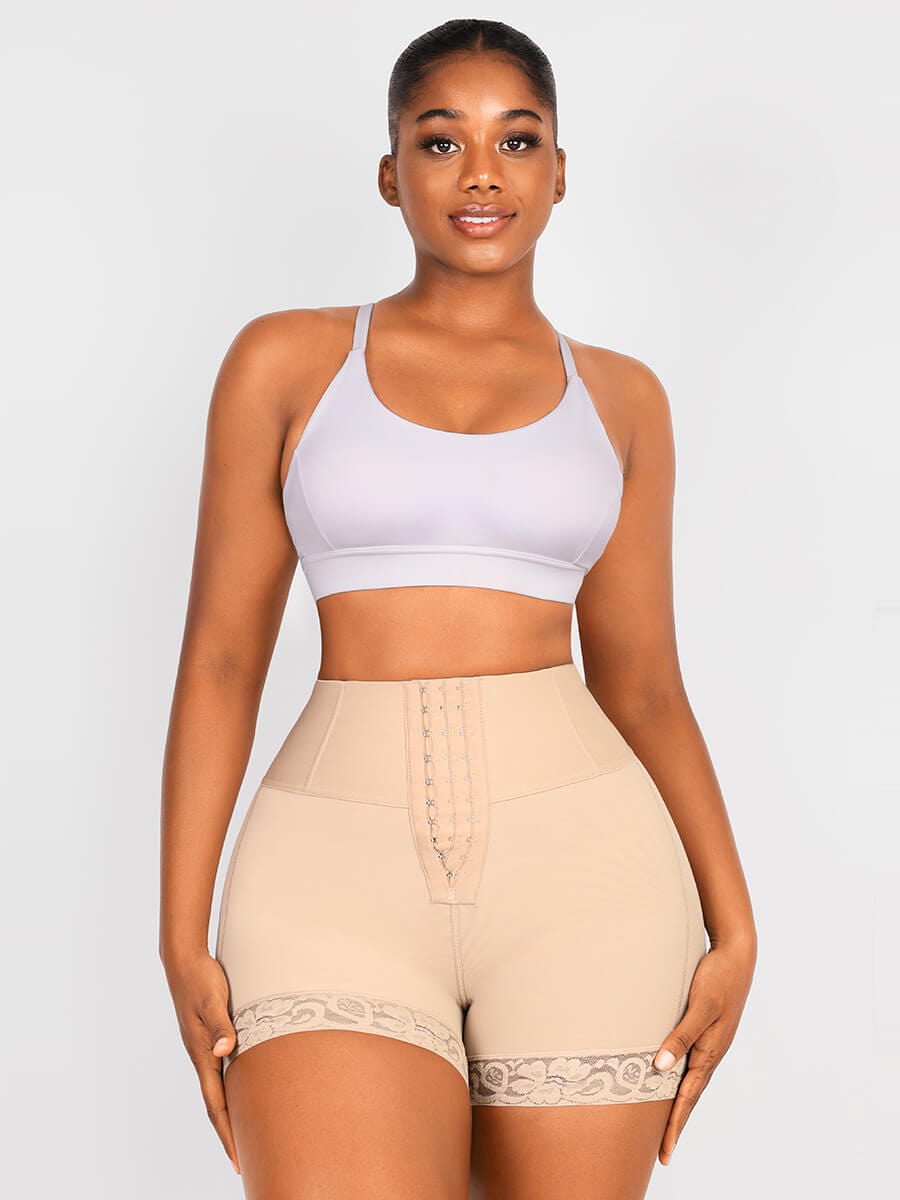 Butt Lifter Tummy Control Middle Waisted Mid Thigh Shaper Shorts — view 18