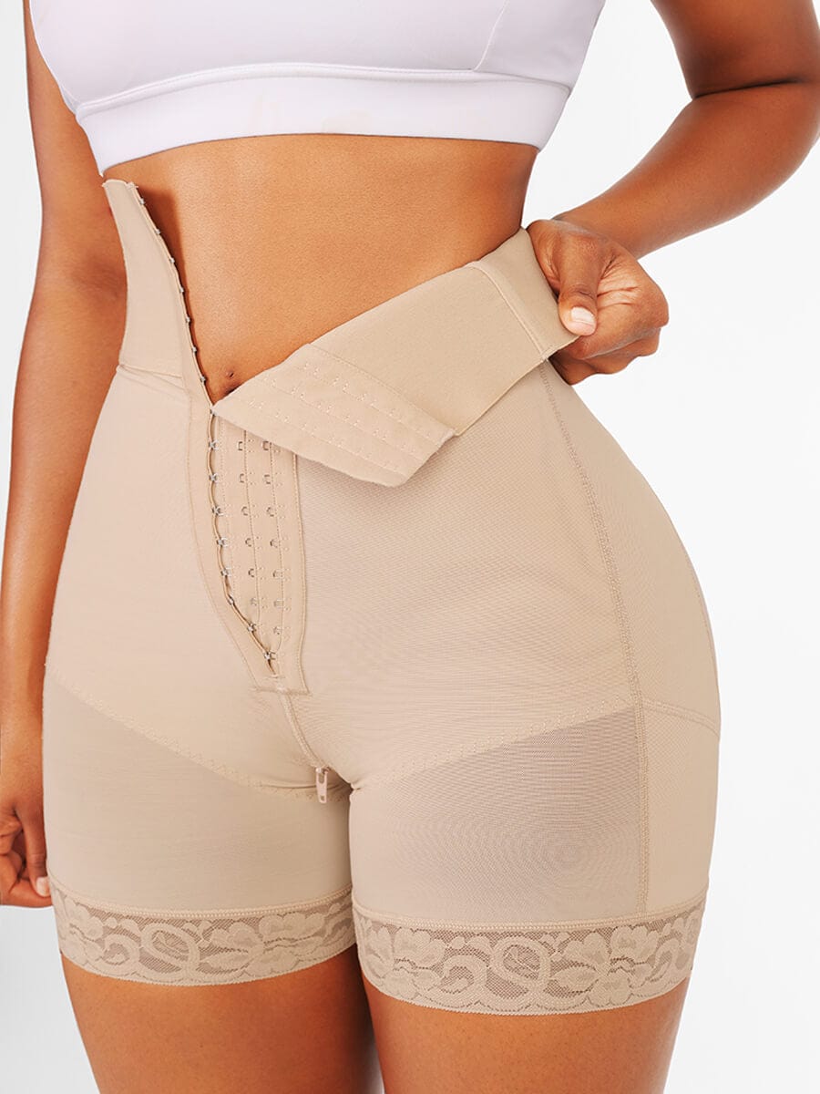 3-bones Triple-breasted High-waisted Elastic Body Butt Lifter — view 23