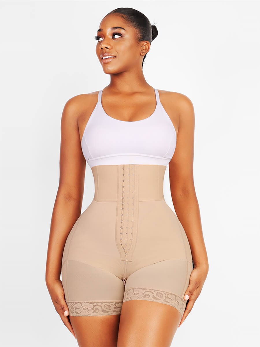 3-bones Triple-breasted High-waisted Elastic Body Butt Lifter — view 27
