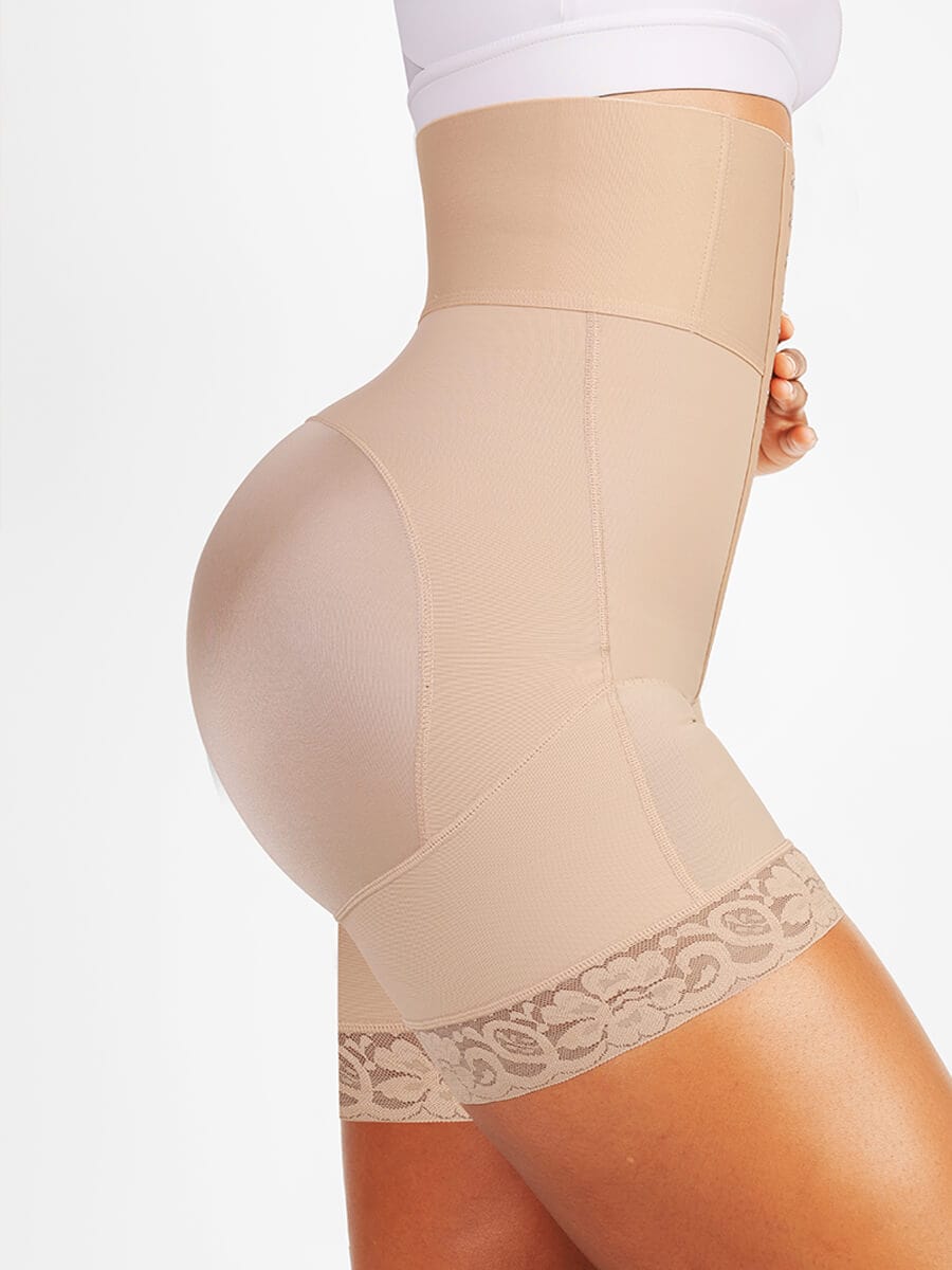 3-bones Triple-breasted High-waisted Elastic Body Butt Lifter — view 25
