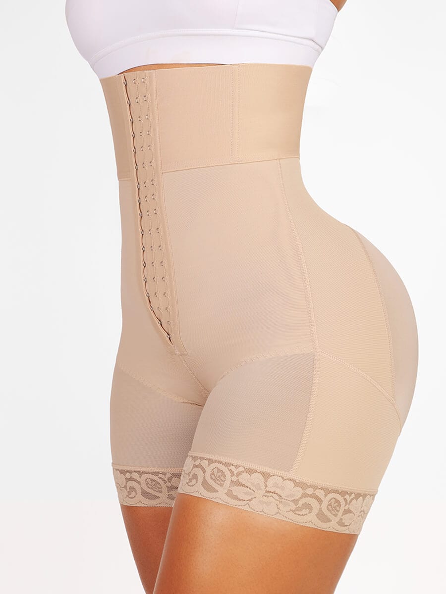 3-bones Triple-breasted High-waisted Elastic Body Butt Lifter — view 24
