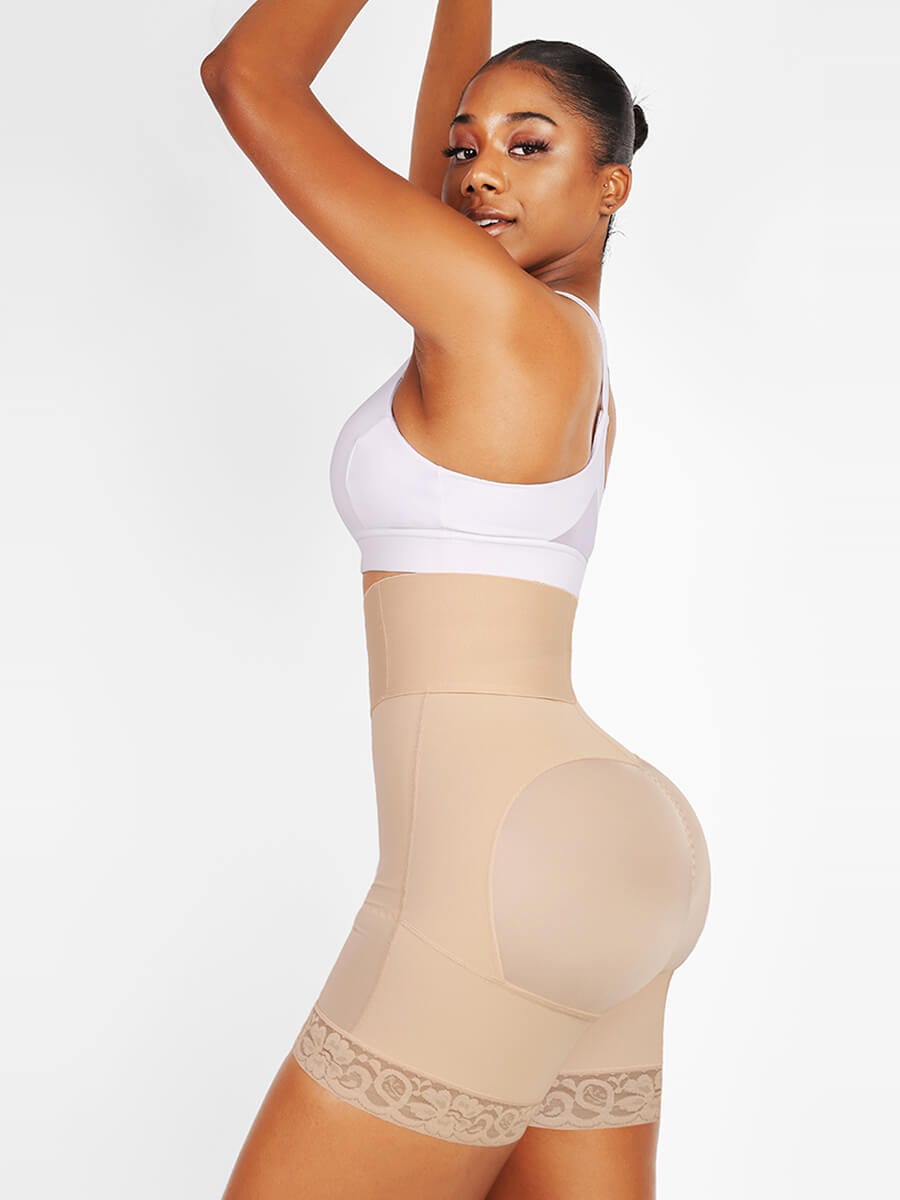 3-bones Triple-breasted High-waisted Elastic Body Butt Lifter — view 28