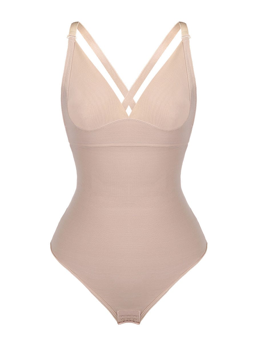 Curve Creator Breathable Sexy Adjustable Strap Solid Color Full Body Shaper Shaperwear — view 14