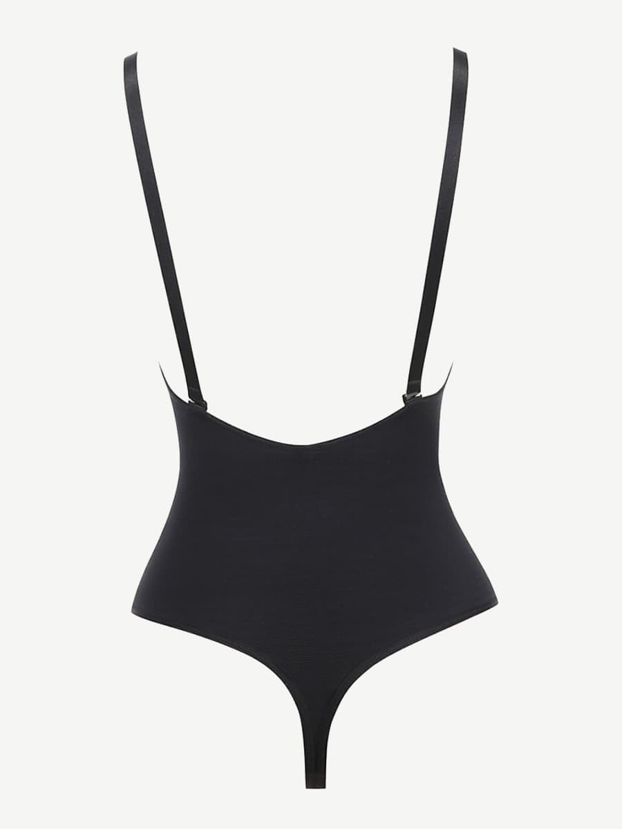 Curve Creator Breathable Sexy Adjustable Strap Solid Color Full Body Shaper Shaperwear — view 3
