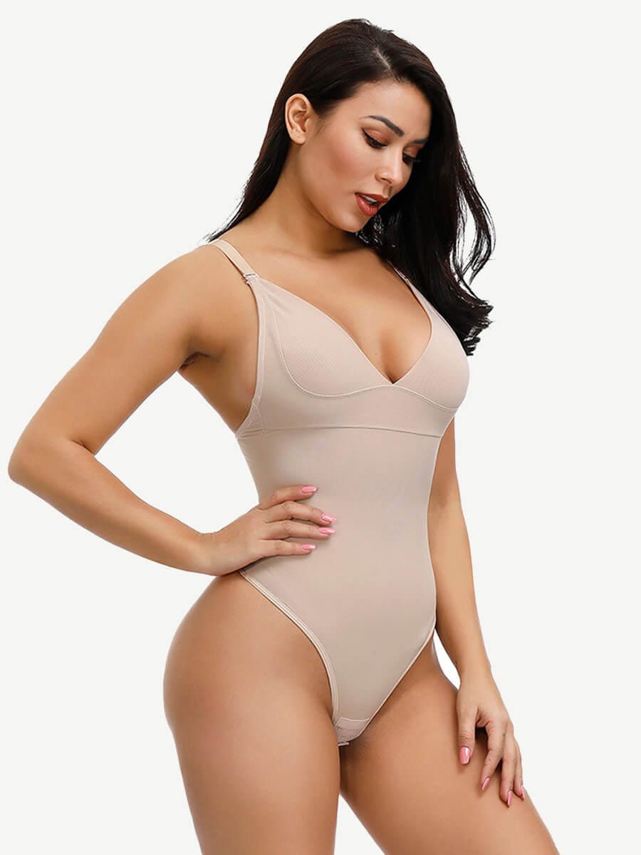 Curve Creator Breathable Sexy Adjustable Strap Solid Color Full Body Shaper Shaperwear — view 8