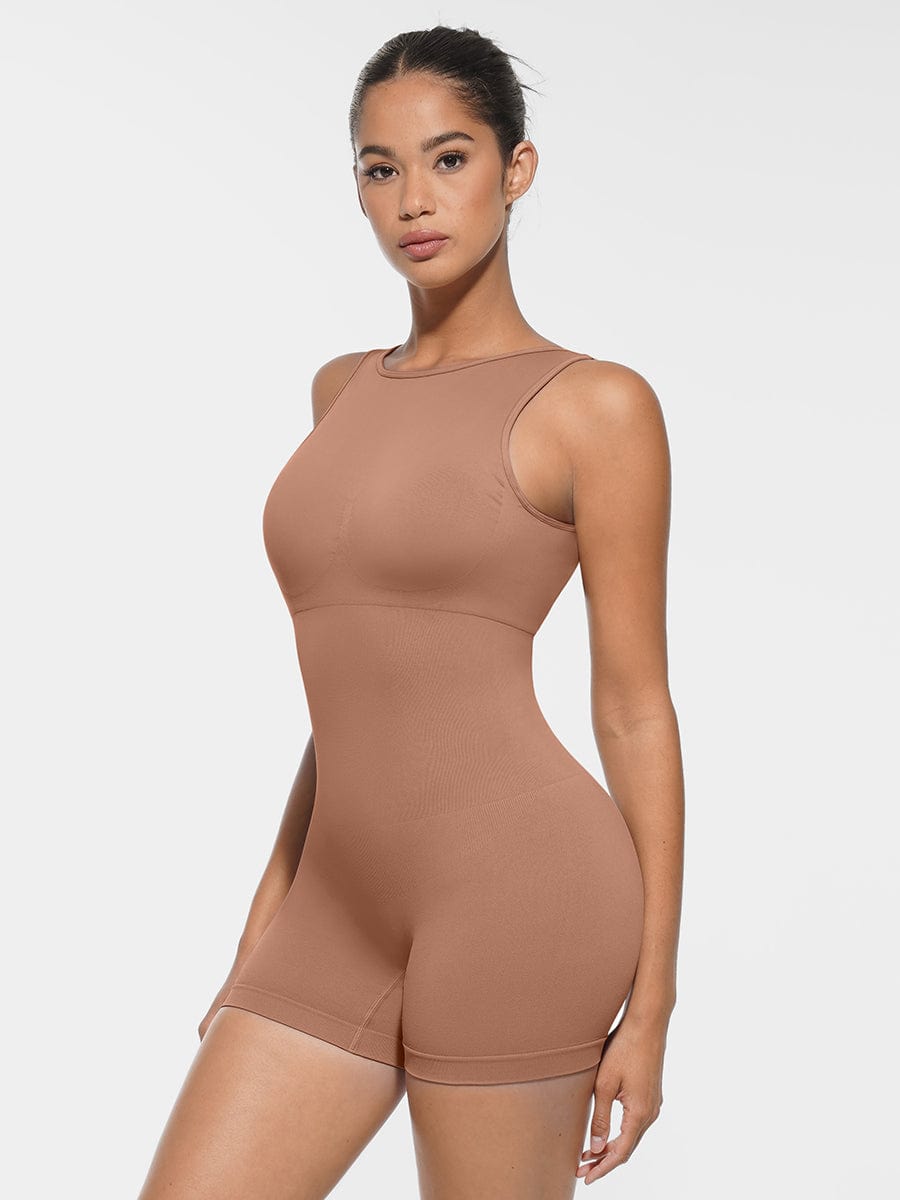 Round Neck Seamless Sexy U Back Shape Shapewear with Removable Cups — view 9