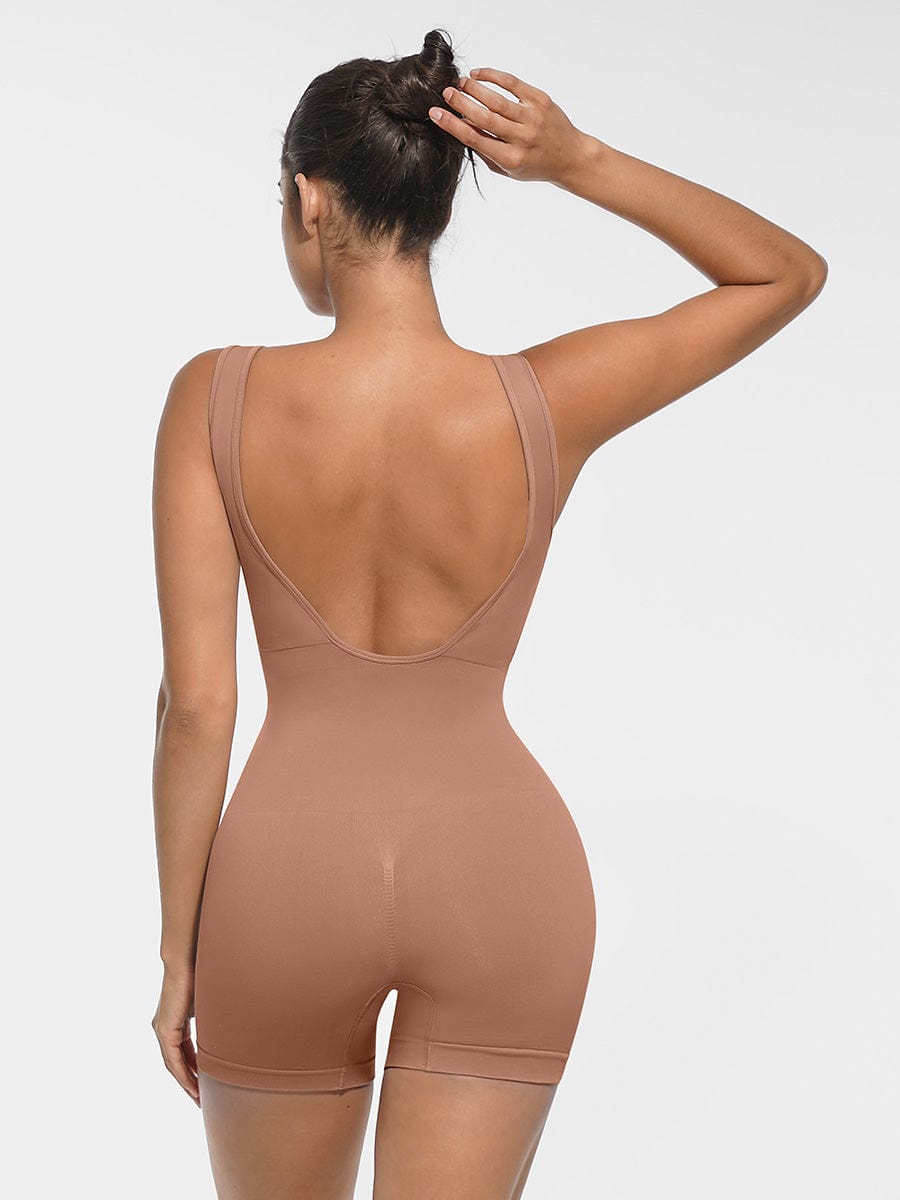Round Neck Seamless Sexy U Back Shape Shapewear with Removable Cups — view 8
