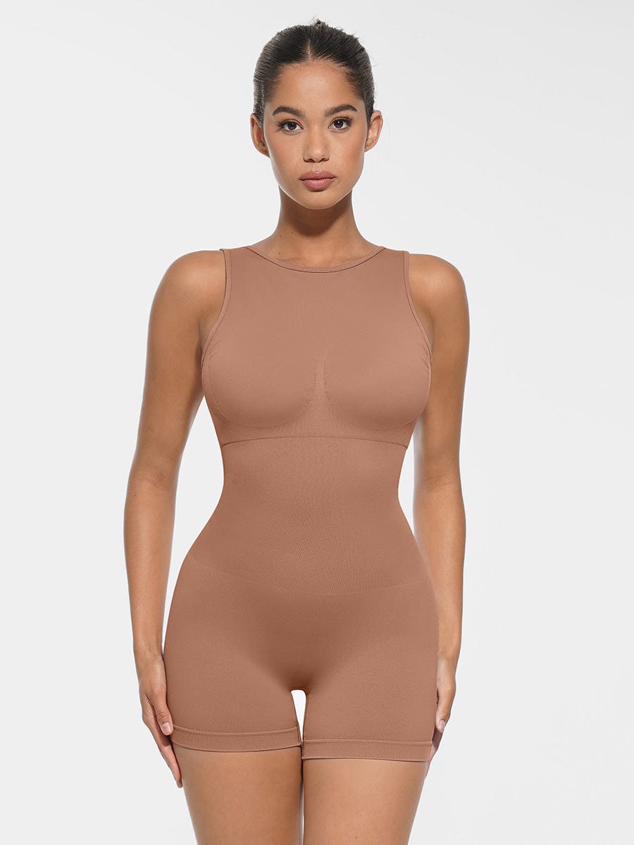 Round Neck Seamless Sexy U Back Shape Shapewear with Removable Cups — view 7