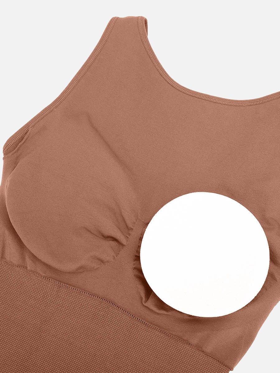 Round Neck Seamless Sexy U Back Shape Shapewear with Removable Cups — view 10