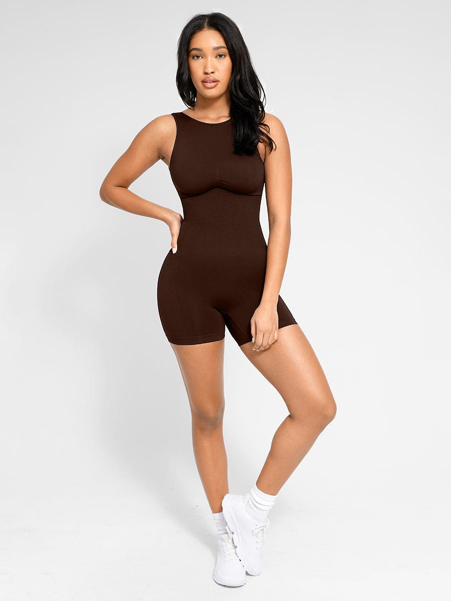 Round Neck Seamless Sexy U Back Shape Shapewear with Removable Cups — view 29