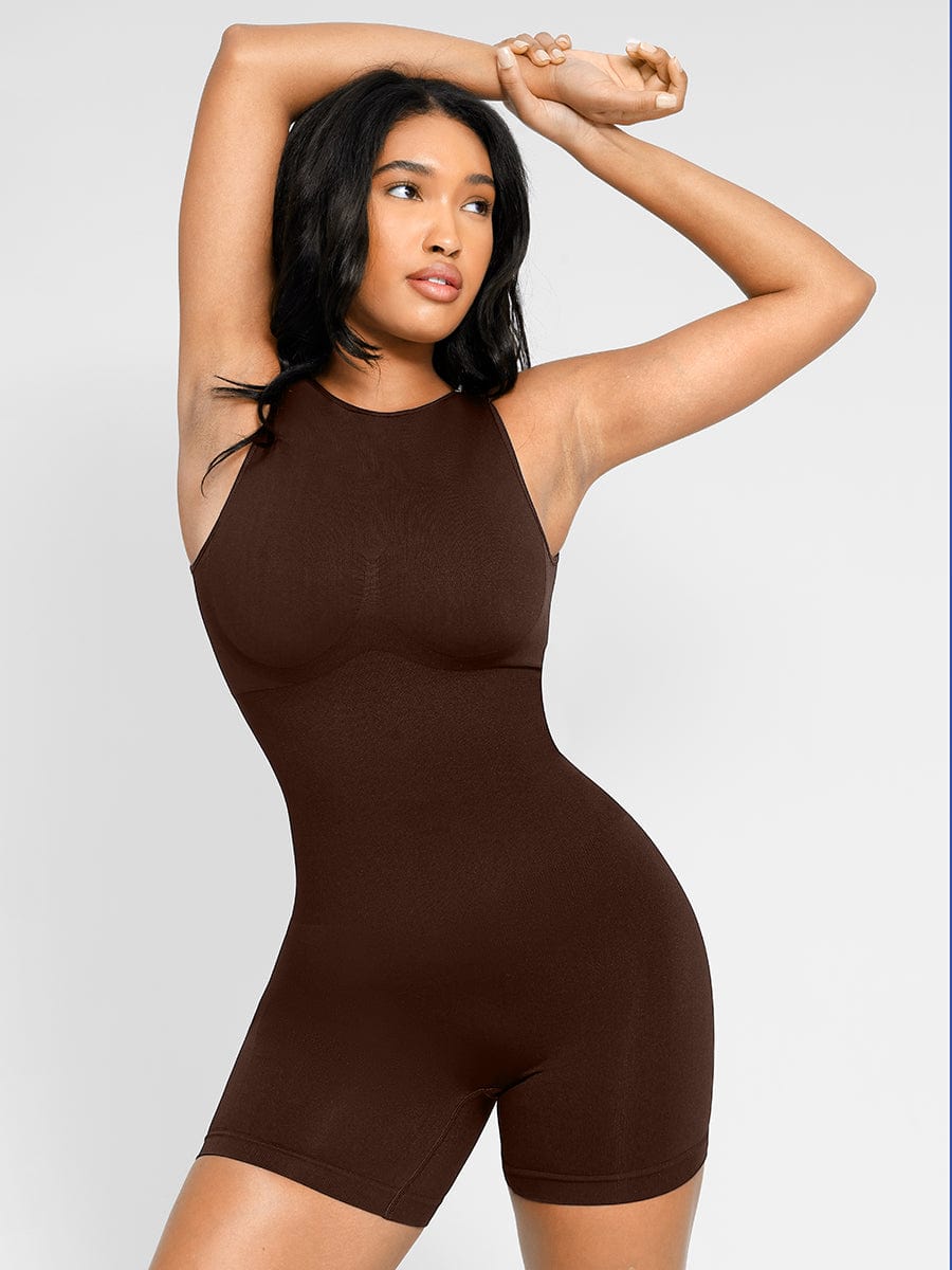 Round Neck Seamless Sexy U Back Shape Shapewear with Removable Cups — view 26
