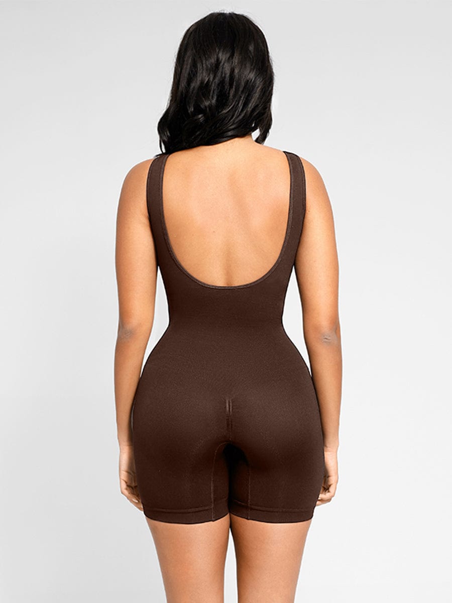 Round Neck Seamless Sexy U Back Shape Shapewear with Removable Cups — view 28