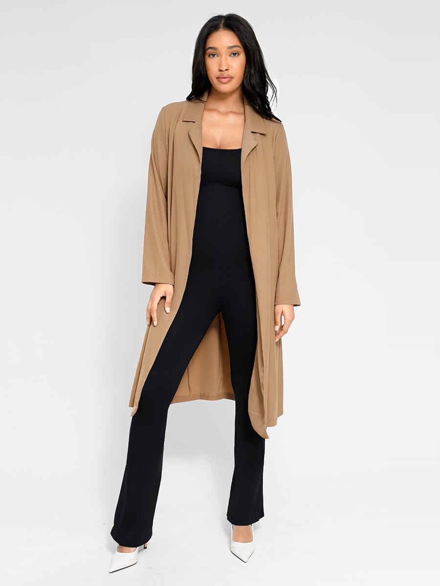 Seamless Square Neck U-Back Flared Jumpsuit — view 4